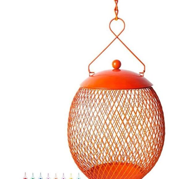 NWT- Globe Bird Feeder - Orange - Picture 1 of 8